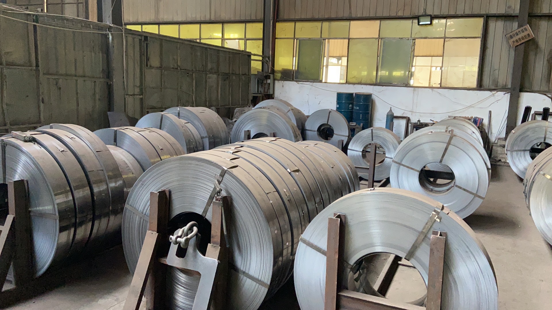 Raw material strip steel inven